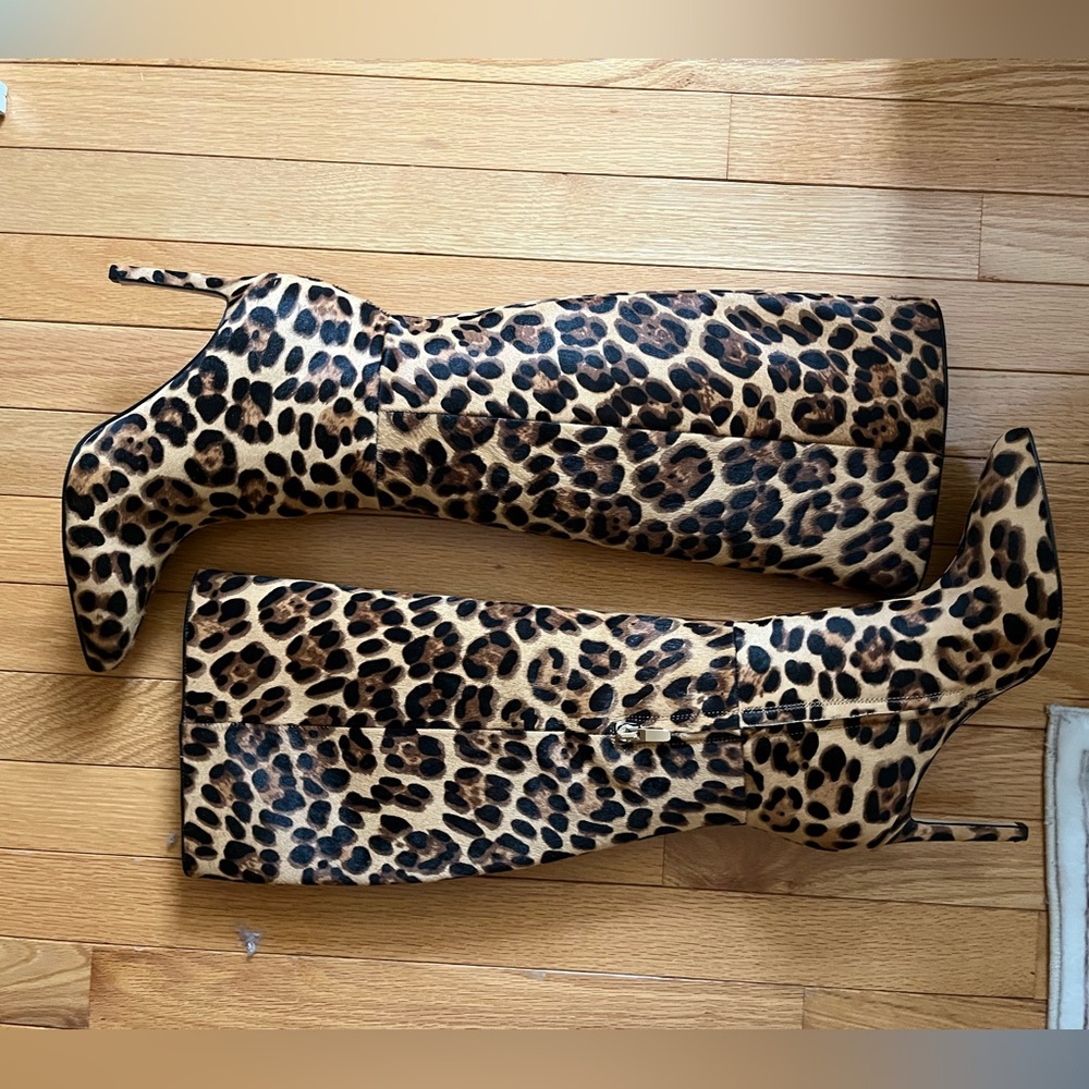 Nine West Richy Leopard Calf Hair Boots